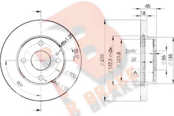 R BRAKE 78RBD23254 гальмівний диск