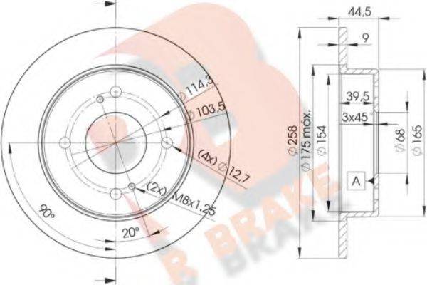 R BRAKE 78RBD24201 гальмівний диск