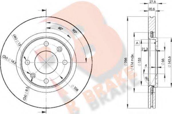 R BRAKE 78RBD24697 гальмівний диск