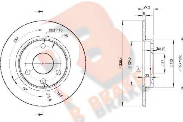 R BRAKE 78RBD27199 гальмівний диск