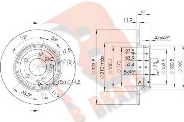 R BRAKE 78RBD29900 гальмівний диск