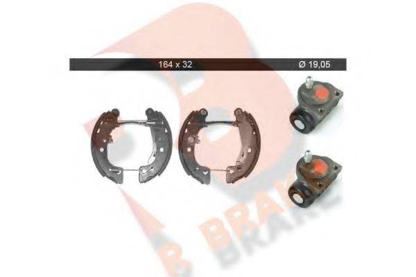 R BRAKE 79RBKT0005 Комплект гальмівних колодок