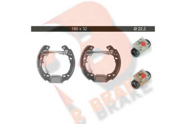 R BRAKE 79RBKT0014 Комплект гальмівних колодок