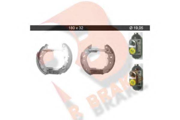 R BRAKE 79RBKT0025 Комплект гальмівних колодок