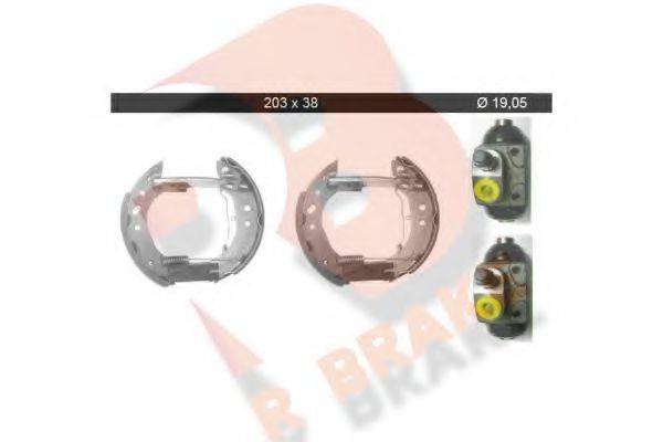 R BRAKE 79RBKT0032 Комплект гальмівних колодок