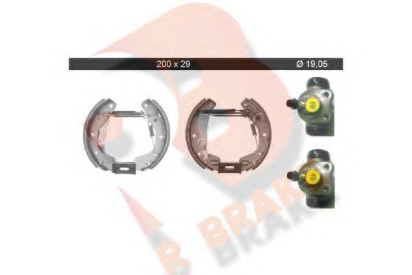 R BRAKE 79RBKT0037 Комплект гальмівних колодок