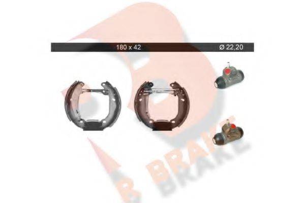 R BRAKE 79RBKT0056 Комплект гальмівних колодок