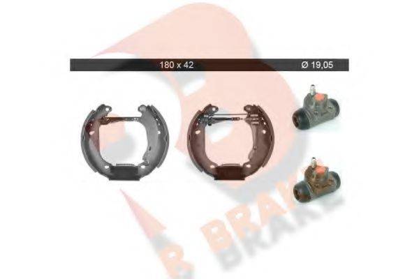 R BRAKE 79RBKT0059 Комплект гальмівних колодок