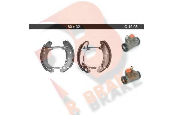 R BRAKE 79RBKT0060 Комплект гальмівних колодок