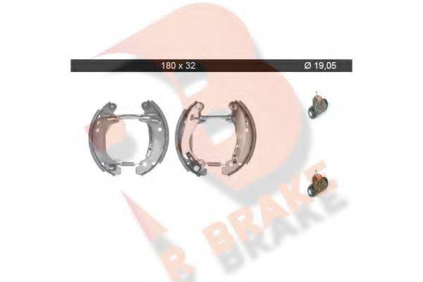 R BRAKE 79RBKT0063 Комплект гальмівних колодок