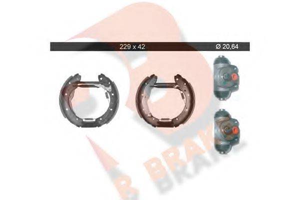 R BRAKE 79RBKT0070 Комплект гальмівних колодок