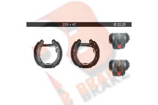 R BRAKE 79RBKT0071 Комплект гальмівних колодок