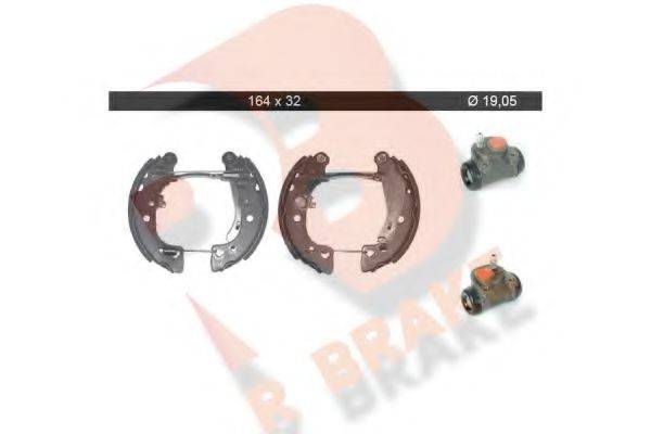 R BRAKE 79RBKT0100 Комплект гальмівних колодок