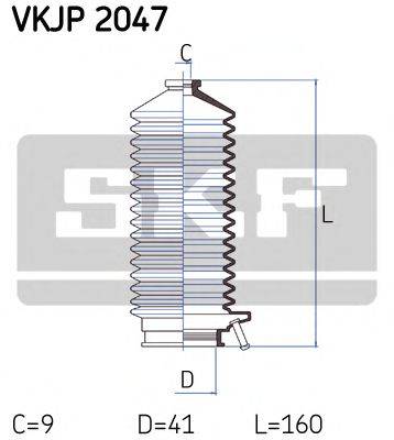 SKF VKJP2047 Комплект пильника, рульове керування