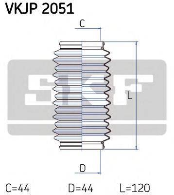 SKF VKJP2051 Комплект пильника, рульове керування