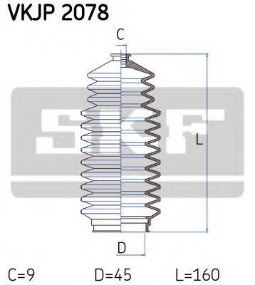 SKF VKJP2078 Комплект пильника, рульове керування