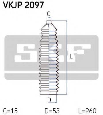 SKF VKJP2097 Комплект пильника, рульове керування