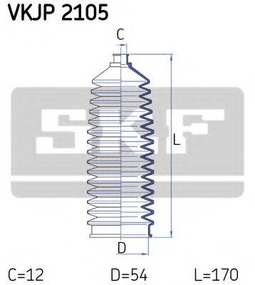 SKF VKJP2105 Комплект пильника, рульове керування