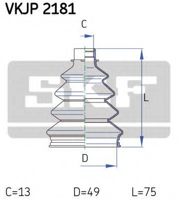 SKF VKJP2181 Комплект пильника, рульове керування