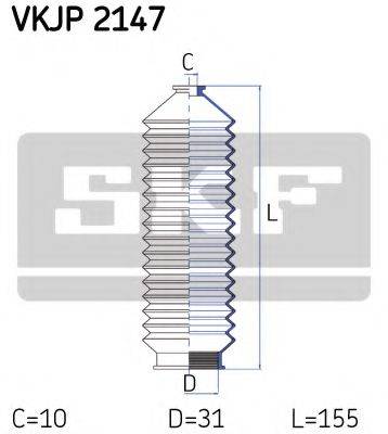 SKF VKJP2147 Комплект пильника, рульове керування