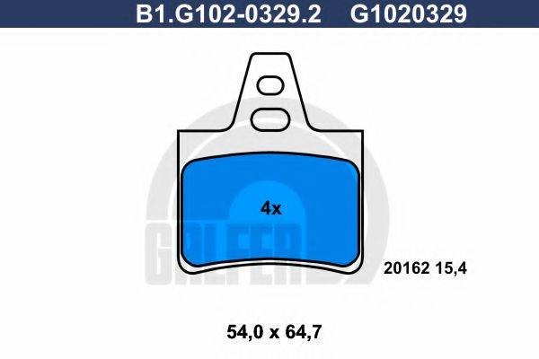 GALFER B1G10203292 Комплект гальмівних колодок, дискове гальмо