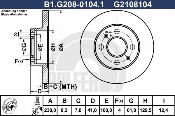 GALFER B1G20801041 гальмівний диск