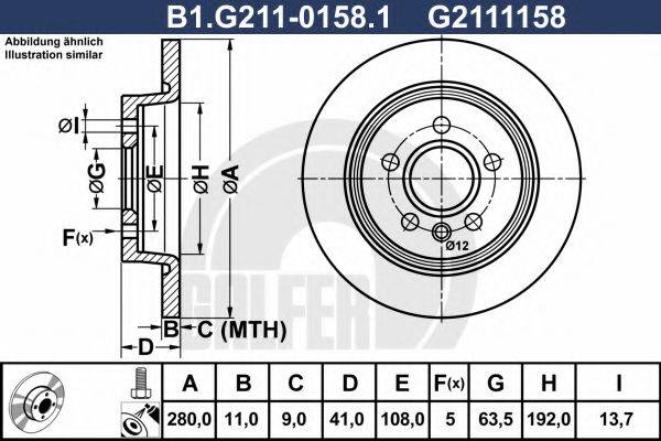 GALFER B1G21101581 гальмівний диск