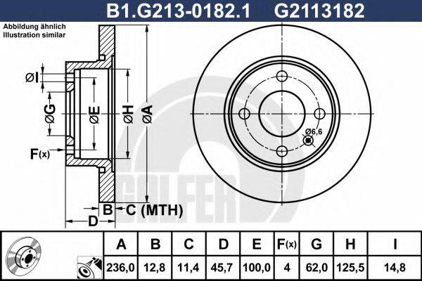 GALFER B1G21301821 гальмівний диск