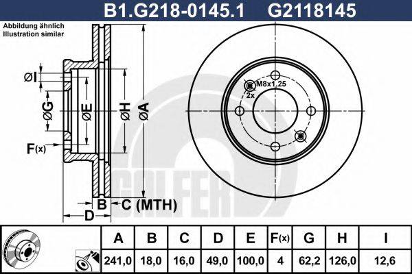 GALFER B1G21801451 гальмівний диск