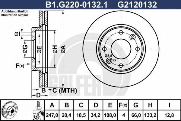 GALFER B1G22001321 гальмівний диск