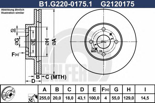 GALFER B1G22001751 гальмівний диск