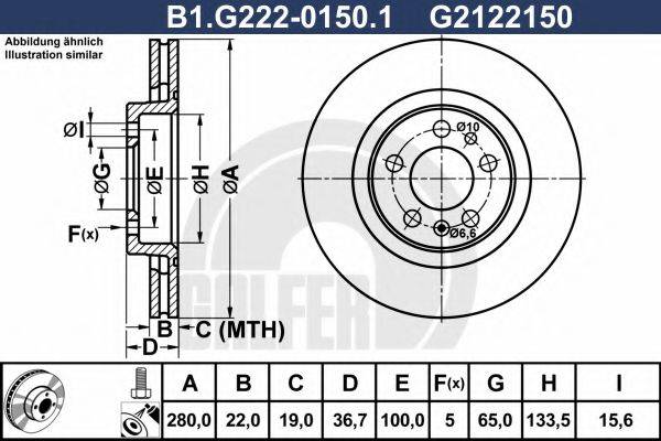 GALFER B1G22201501 гальмівний диск