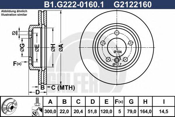 GALFER B1G22201601 гальмівний диск