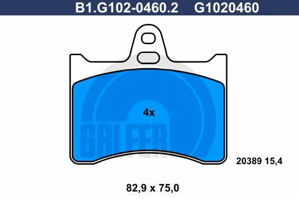 GALFER B1G10204602 Комплект гальмівних колодок, дискове гальмо