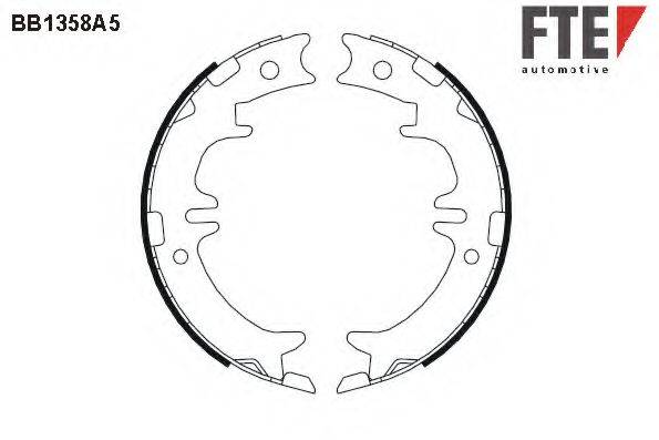 FTE BB1358A5 Комплект гальмівних колодок, стоянкова гальмівна система