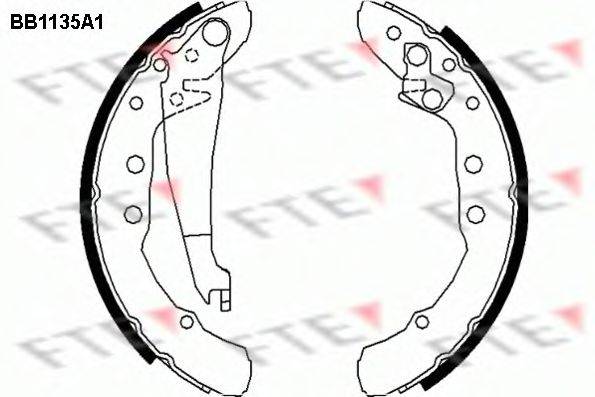 FTE BB1135A1 Комплект гальмівних колодок