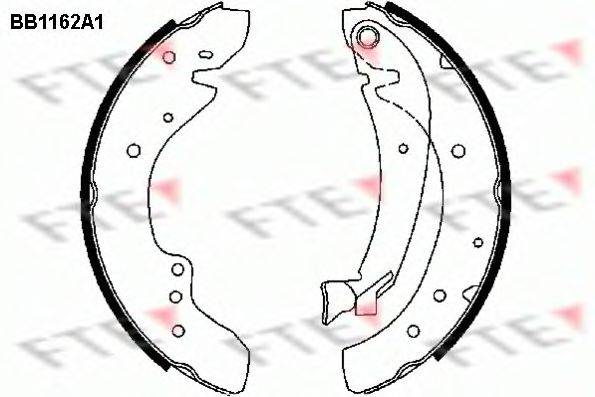 FTE BB1162A1 Комплект гальмівних колодок