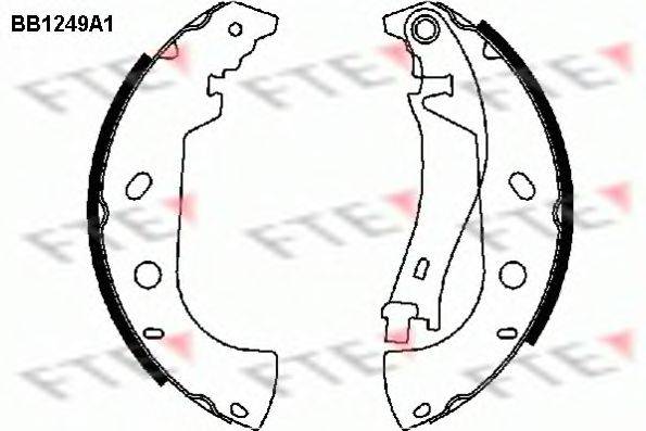 FTE BB1249A1 Комплект гальмівних колодок