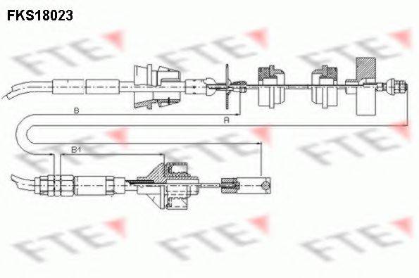FTE FKS18023 Трос, управління зчепленням