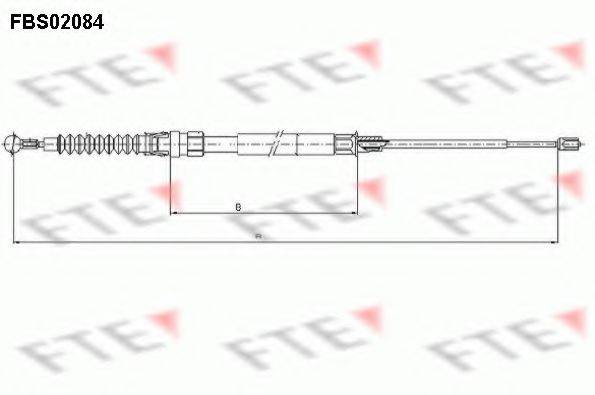 FTE FBS02084 Трос, стоянкова гальмівна система