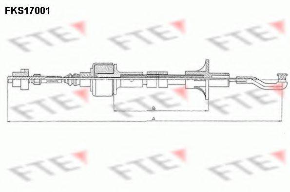 FTE FKS17001 Трос, управління зчепленням