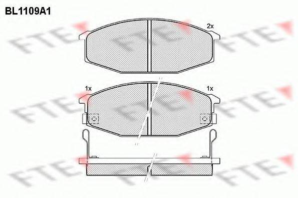 FTE BL1109A1 Комплект гальмівних колодок, дискове гальмо