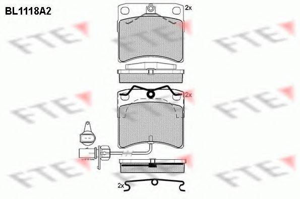 FTE BL1118A2 Комплект гальмівних колодок, дискове гальмо
