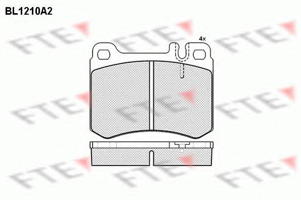 FTE BL1210A2 Комплект гальмівних колодок, дискове гальмо