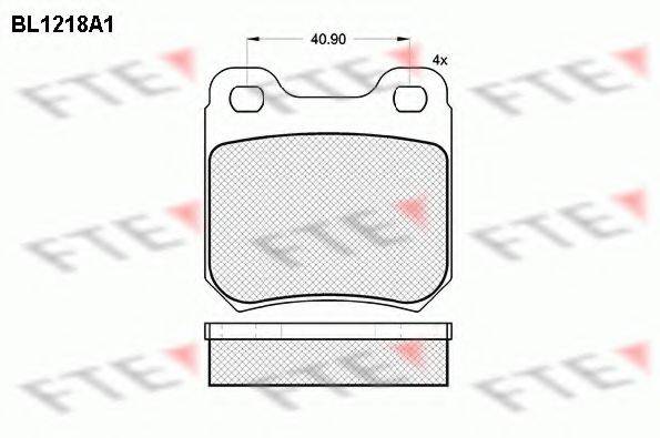 FTE BL1218A1 Комплект гальмівних колодок, дискове гальмо