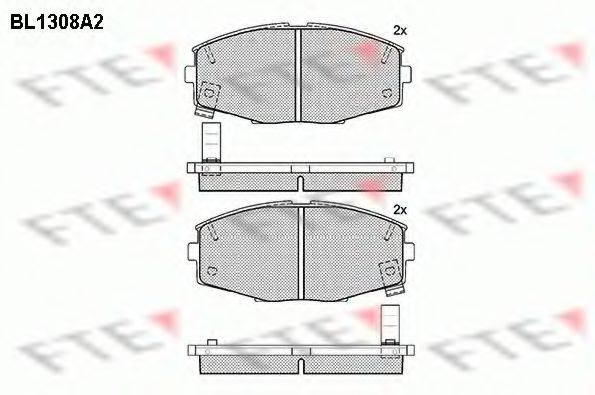 FTE BL1308A2 Комплект гальмівних колодок, дискове гальмо