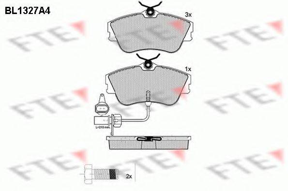 FTE BL1327A4 Комплект гальмівних колодок, дискове гальмо