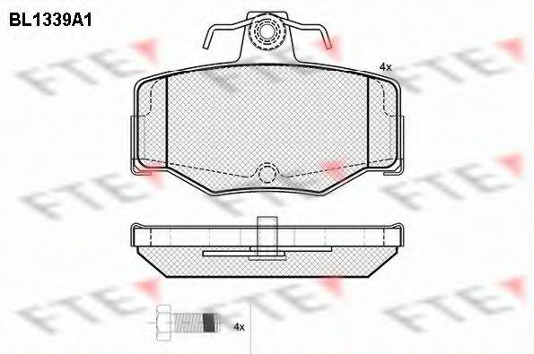 FTE BL1339A1 Комплект гальмівних колодок, дискове гальмо