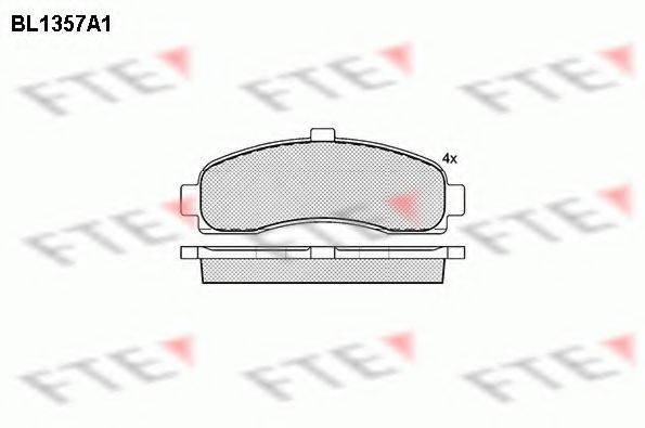 FTE BL1357A1 Комплект гальмівних колодок, дискове гальмо