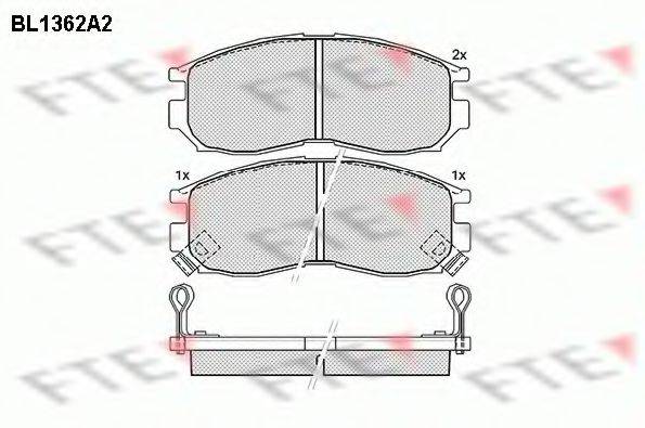 FTE BL1362A2 Комплект гальмівних колодок, дискове гальмо